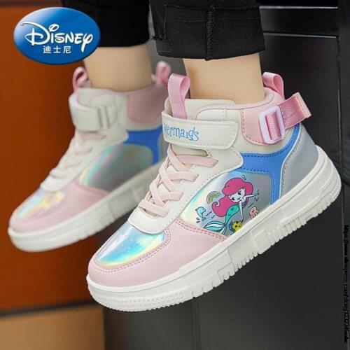 Disney New Girls Sneakers Children Casual Shoes for Kids Sneakers Mermaid Shoes High Quality Breathable Fashion Tenis Infantil
