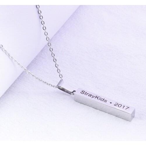 Kpop Stray kids necklace Simple Fashion BAP SHINee Block.b Vixx Astro Straykids Bigbang Red velvet Necklace Pendant Supplies