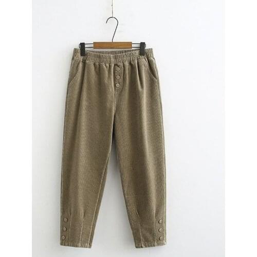 Ismtide Women's Corduroy Trousers