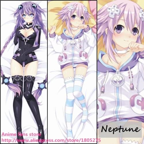 Cute Anime Hyperdimension Neptunia Nepgear Neptune Pillowcase Pillow Case Cover Hugging Body Bedding