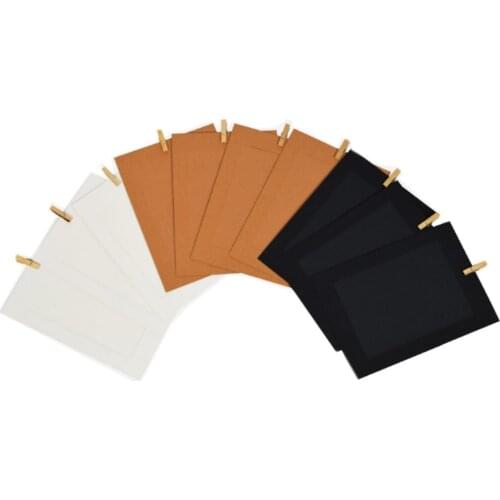 10 Pcs Paper Photo Frame Set for 3 inch Fujifilm Instax Mini 8 9 70 90 Film or 5 inch for Instax Wide 300 210 Film