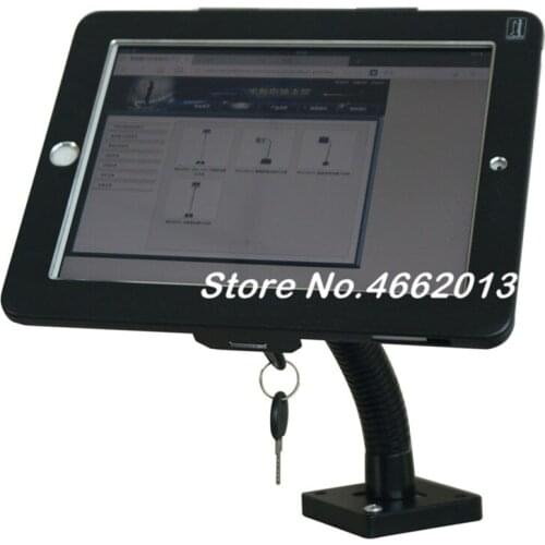 Tablet Security Gooseneck Tabletop Wall Mount holder anti-theft bracket with lock display stand for ipad 2 3 4 Air1 2 Pro 9.7