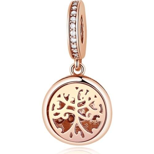 Original 100% 925 Sterling Silver Charm Bead Family Christmas Charms Clip Pendant Rose Gold Fit Bracelets Women Jewelry