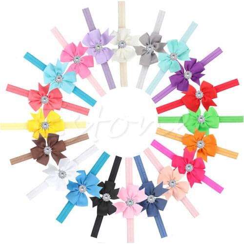 10Pcs Newborn Baby Girl Headband Infant Toddler Bow Hair Band Girls Accessories