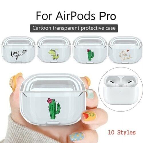 For Airpods Pro Shockproof Dustproof Charging Box Transparent Crystal PC Covers Wireless Earphone Protective Bumper Hard Cases