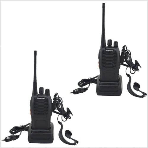 Paired Package 2pcs/Lot Baofeng Walkie Talkie Two way Radio BF-888S UHF 400-470MHz 16CH Portable Two-way Radio with Earpiece