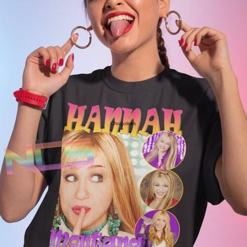 Hannah Montana Shirt Vintage Style Fan Art Christmas Gift Shirt Birthday Gift Shirt Thanksgiving Gift Design Retro