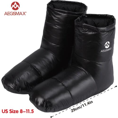 AEGISMAX Sleeping Bag Accessories Duck Down Slippers Camping Out Soft Sock Unisex Indoor/Warm Long Journey Lightweight
