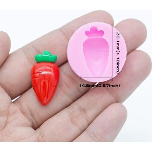 YF306 Carrot Silicone Mold Chocolate Candy Resin Jewelry Making Cabochon Charm Pendant Polymer Clay
