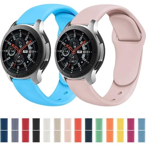 20/22mm strap For Samsung Galaxy watch 3 45mm Gear S3/sport Silicone bracelet band 46mm/42mm/Active 2 Huawei wtach GT 2/2e/pro