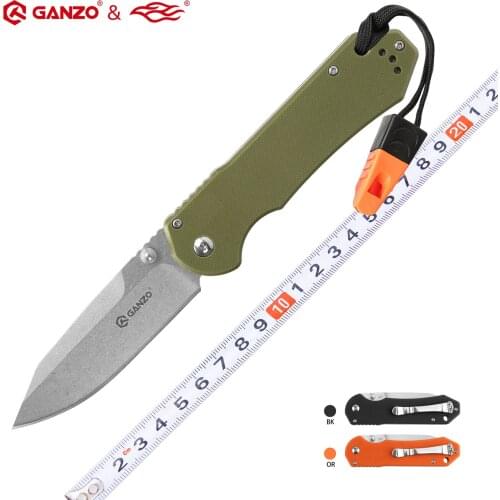 Ganzo G7452 Firebird F7452 58-60HRC 440C G10 or Carbon Fiber Handle Folding Knife Outdoor Survival Camping Tool EDC Pocke Tool