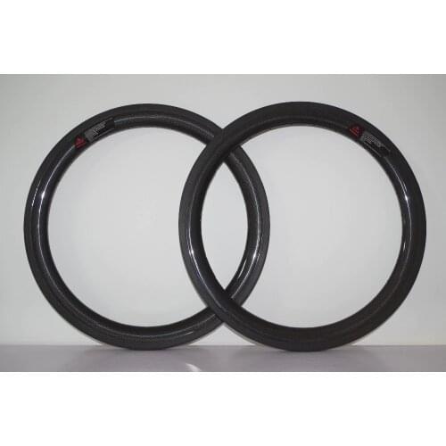 SUPER LIGHT BMX 20 inch 38mm x 30mm Carbon Clincher Road Folding Bike Wheel Rims 20'' Bicycle Wheels BSD 406mm