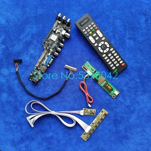 Universal controller drive card kit DVB digital signal LVDS 30-Pin USB+VGA+AV 1680*1050 For LP154W02/LP154WE2 screen 1CCFL