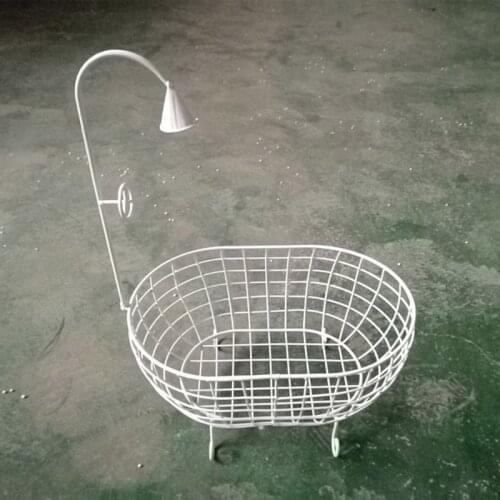 Iron Basket Shower Bathtub Novelty Posing Sofa Baby Photography Prop Accessories Q1FE