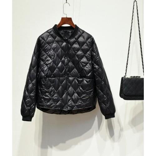 Plus Size Autumn Winter Women White Duck Down Short Parkas Female Ultra Light Down Jacket Warm Slim Thin Down Jacket YP1234