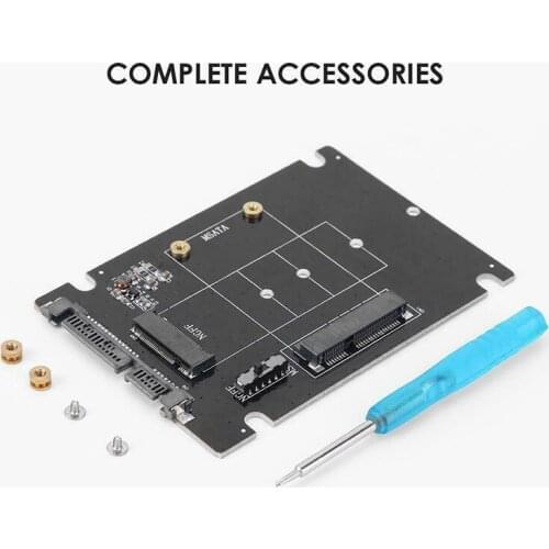 1pc mSATA to SATA NGFF M.2 to SATA3 Conversion Card Adapter Card SSD Disk for PC Computer mSATA/M.2 NGFF Board Module Converter