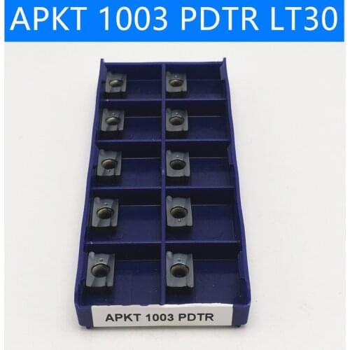 100PCS APKT1003 LT30 Carbide insert turning tool lathe cutter milling cutter CNC cutting tool APKT 1003
