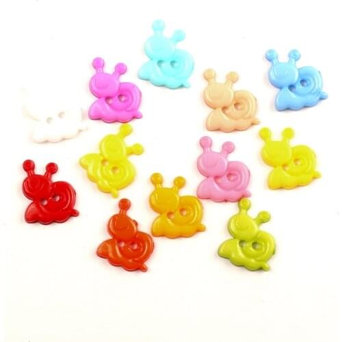 100Pcs Mixed Acrylic Snail Sewing Buttons For Clothes Scrapbooking Decorative Needlework Botone Handicraft DIY Accessories