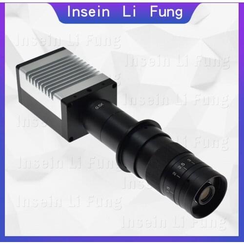 1080P 1/2 Target Size Video Microscope Camera HDMI USB Multi-function Measuring Magnifier 180X Zoom C Mount Lens Phone Repair