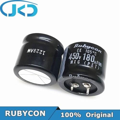 5pcs/10pcs RUBYCON 180UF 450V 30*25mm 180UF450V 450V180UF 30x25mm Aluminum Electrolytic Capacitor
