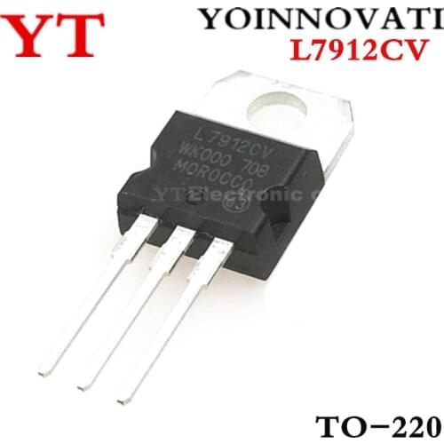 50pieces / lot L7912 L7912CV 7912 TO-220 Negative-Voltage Regulators