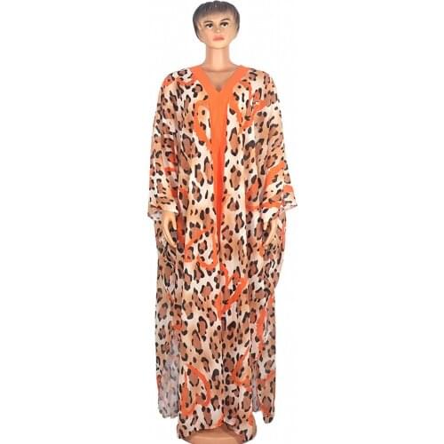 African Clothes For Women Two Piece Pants Sets Maxi Dress Suits Party Dresses 2021 Summer Dashiki Leopard Print Chiffon Outfits