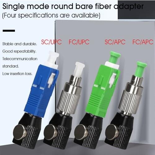 Free Shipping SC/UPC Round Bare Fiber Adapter PCL Clamp Lab Dedicated Coupler Temporary Splicing Tool