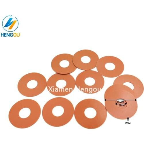 Free shipping high quality 100 pieces red rubber sucker for printing 38.0*13.0*1.0mm