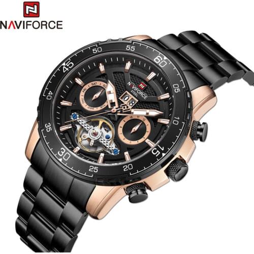 NAVIFORCE Brand Luxury Watches Automatic Movement Casual Stainless Steel Relogio Masculino Date Luminous Business Wristwatches