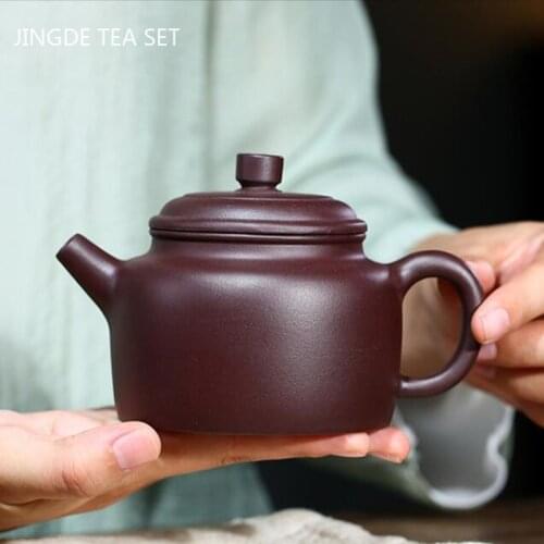 Yixing Raw Ore Tea Pots Authentic Purple Clay Teapot Beauty Kettle Chinese Handmade Teaware Supplies Tea Ceremony Gifts 310ml