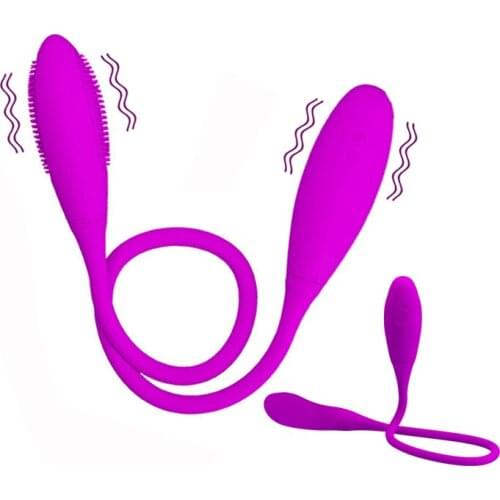 Dual Vibrating Silicone Anal Plug Vibrators Sex Toys for Lesbian Couples G spot Massage Clitoris Stimulator Anal Dildo Vibrator