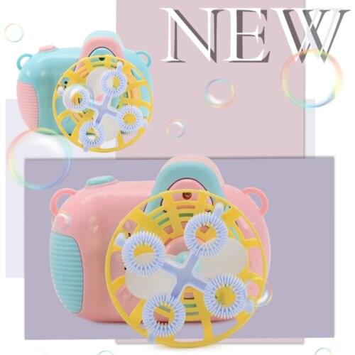 Electric Bubble Blowing Camera Bubble Toy With Luminous Fan Children Soap Water Bubble Gun Automatic Portable Outdoor Fun Toys