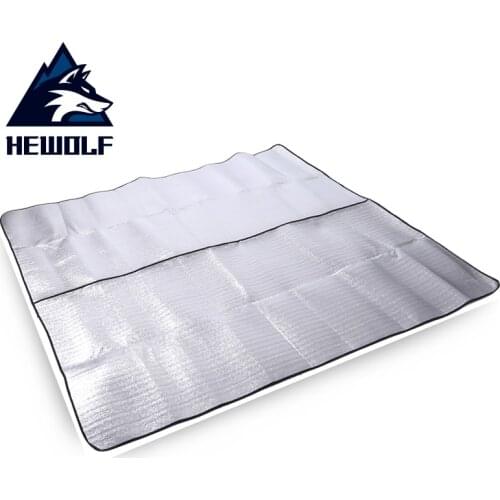 Hewolf Outdoor Camping Mat Aluminum Film Dampproof Camping Picnic Mat Thickened Picnic Mat Camping Fishing Beach Park Picnic