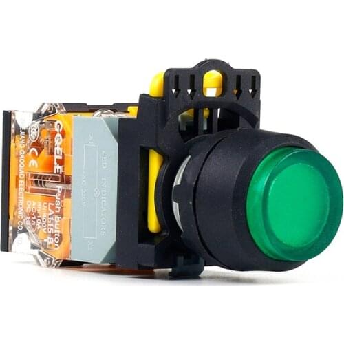 Push button switch Extended button LED Latching Waterproof IP65 1NO 1NC 1N0+1NC 2NO 2NC LA115-B1-11HD-G31
