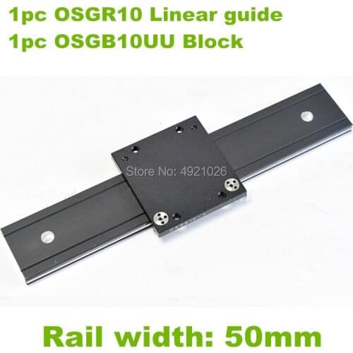 50mm width Dual Axis Linear Roller Guide 1pc OSGR10 1100 1200 1300 1500mm with OSGB10-4UU Roller linear guide rail slide block