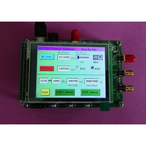 ADF5355 Module Touch Color Screen Sweep RF Signal Source VCO Microwave Frequency Synthesizer PLL