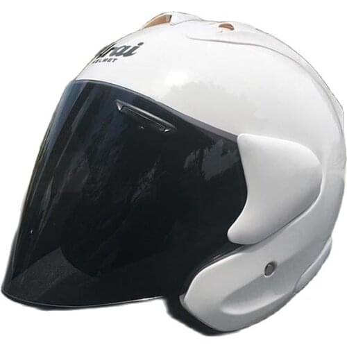 Motorcycle white half helmet outdoor sport men and women Motorcycle Racing Helmet open face helmet DOT approved