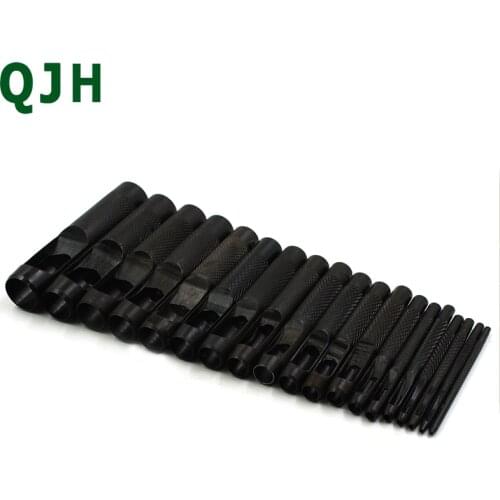 20 Size Pick Leather Craft Tools Set Hollow Puncher Belt Punch 1.0mm-18mm Gasket Belt Round punching