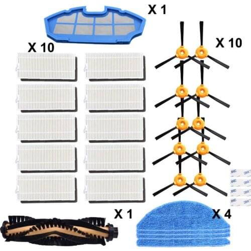 Roll Brush Kit for Ecovacs DEEBOT N79S N79 Vacuum cleaner Side brush Hepa filter Primary filter Mop Cloth Rag Brush Cover