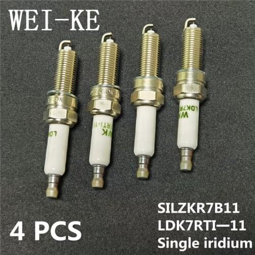 O 4 PCS Iridium Alloy Spark Plug Iraurita Spark Plugs For HYUNDAI ix35 i40 CW 2.0 GDI 4WD GENESIS 3.8 V6 SILZKR7B11