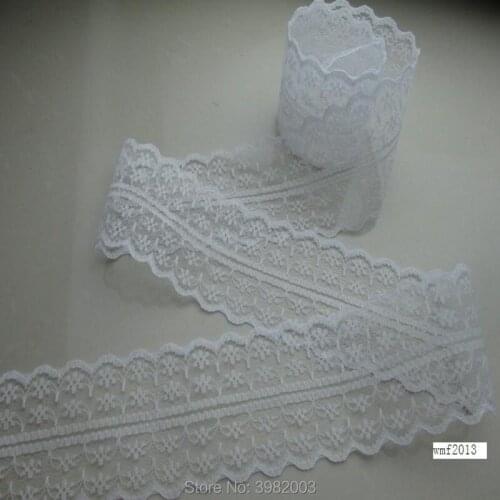 Wholesale 300 yards beautiful white bilateral lace trim trim wedding/birthday/christmas/bow ornament