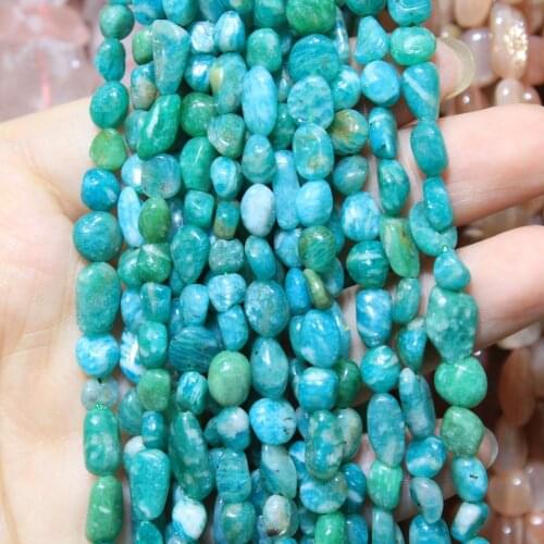 Wholesale Irregular Shape 5 -9 mm Import Top Amazon Natural Stone Beads For Jewelry Making DIY Bracelet Necklace Strand 15