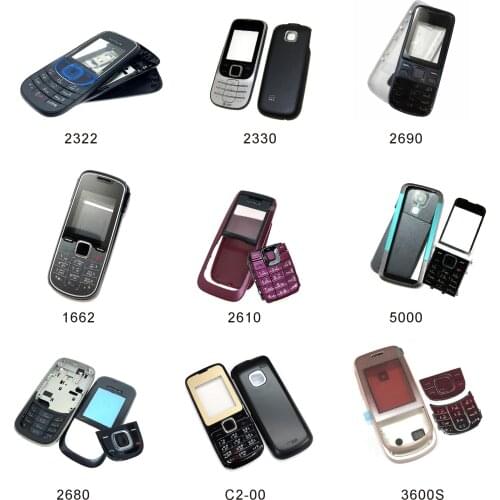 Complete front cover RM 2330 keyboard for Nokia 2330 battery back cover High quality housing+Keypad