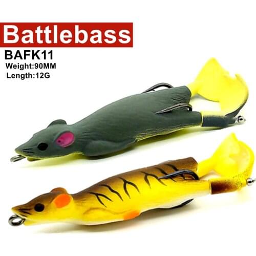 1PCS Propeller Flipper Mouse Fishing Lure Soft Bait 90mm/12g Artificial Bait 3D Eyes Wobbler Jig Minnow Soft Lure Swiming Lure