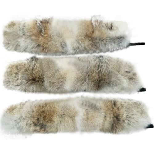 Natural Color Real Coyote Fur Collar Trimming Fur Hood trim Strips For Jacket Coat