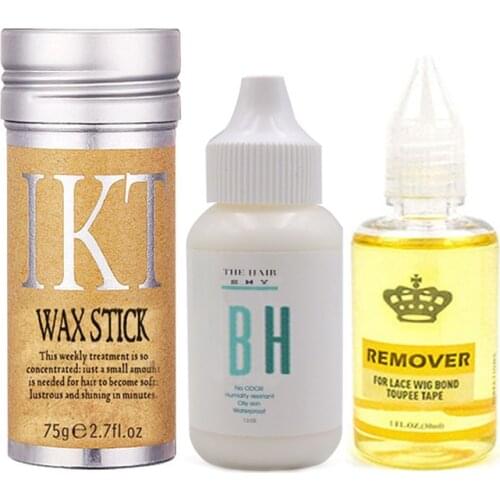 Hair wax stick bold hold lace glue For Mens toupee/bobo wig adhesives wig glue waterproof hair glue kits