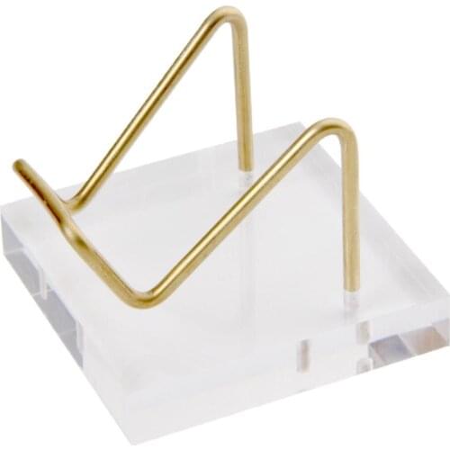 Display Stand Geode Fossil Mineral Rock Crystal Agate Clear Acrylic Stand Holder