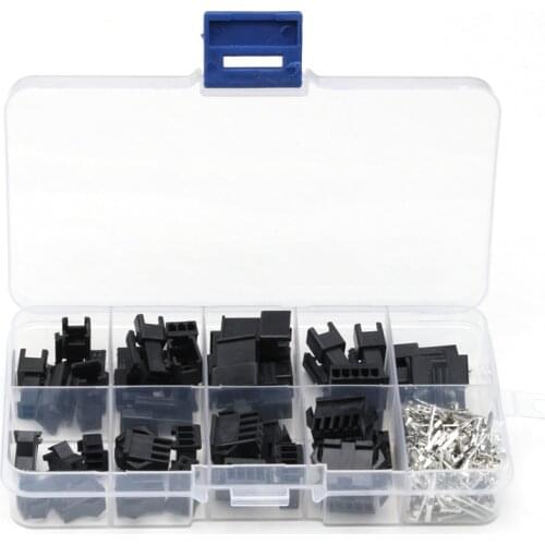 YT 200PCS Male Female Dupont Pin Headers Housing 2/3/4/5P Jumper Housing Pin Connector Header Plastic Shell Plug 2.54mm With Box