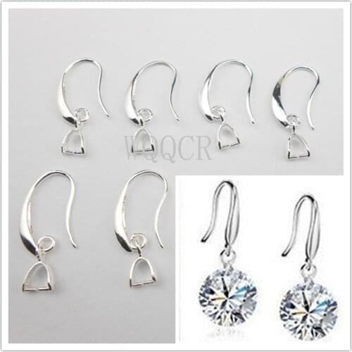 Boutique 925 Silver Jewelry Accessories DIY Smooth Surface Hook Earrings Components for Women Jewelry Making Supplies 50 PCS