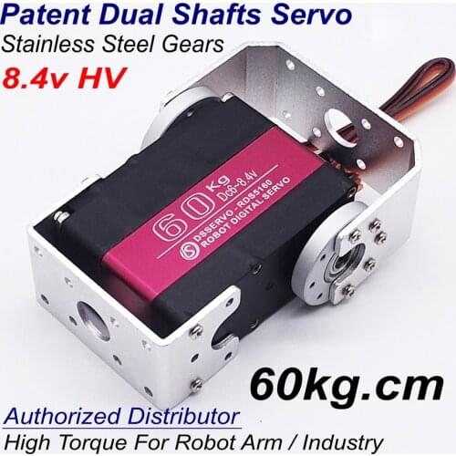 1x RDS5160 ssg 60kg 7.4v HV Robot Servo High Torque Servo Metal Gear Digital Servo Robot Arduino Servo Dual Axis Shalf Servo DIY